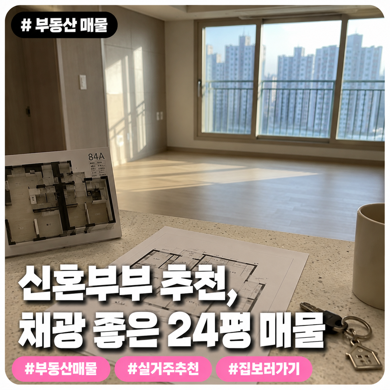 부동산 매물 — 신혼부부 추천, 채광 좋은 24평 매물